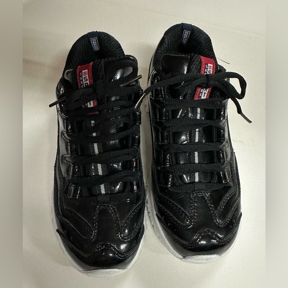 6.5M Skechers Energy Thriller Knight Black Chunky Sneakers w/Box - Picture 6 of 10
